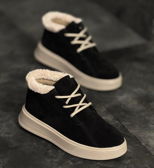 Thermal Fleece-Lined Wool Shoes