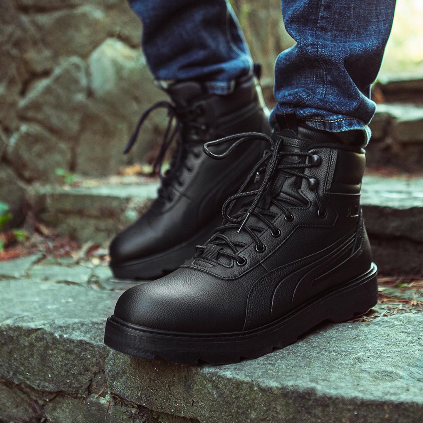 Lightweight Leather Athletic Boots