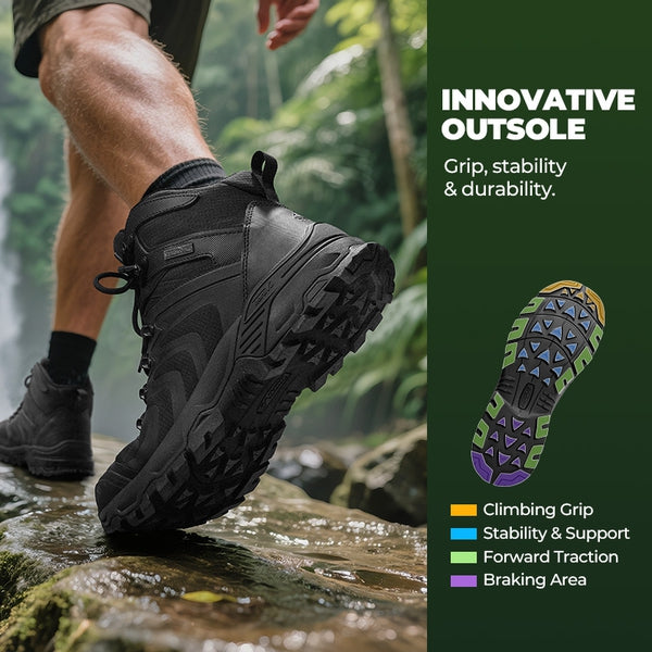 Men's Wide Waterproof Hiking Boots