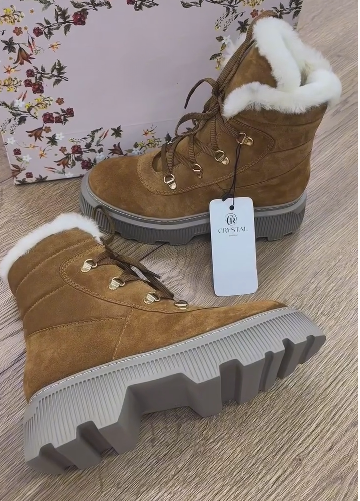 Women's Suede And Fleece Martin Boots