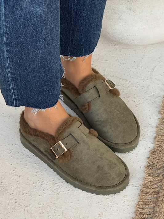 Solid Plush Flats