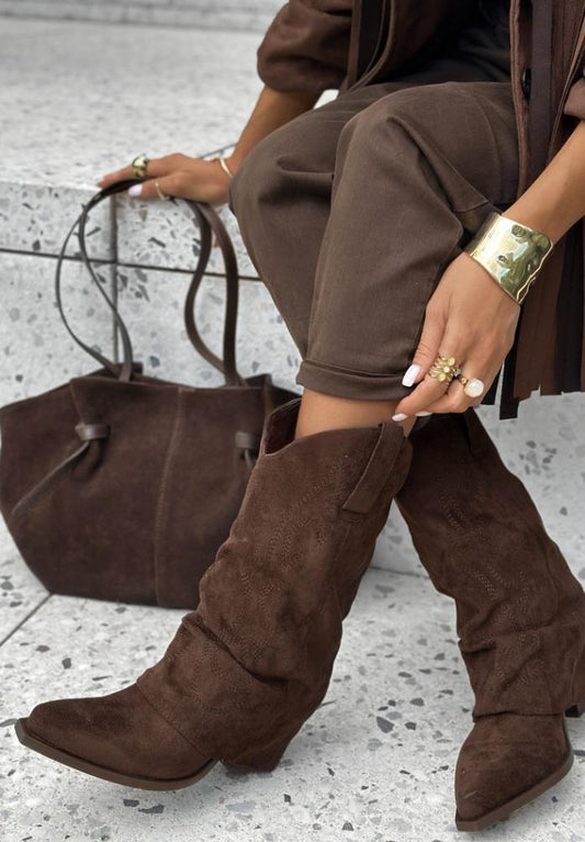 Suede Cowboy Boots
